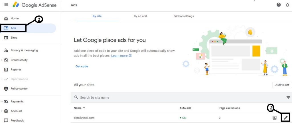 Google AdSense Me Auto Ads Kaise lagaye-2