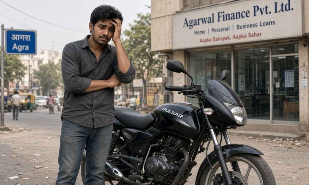 आगरा में फाइनेंस कंपनी कर्मियों ने युवक से की दबंगई