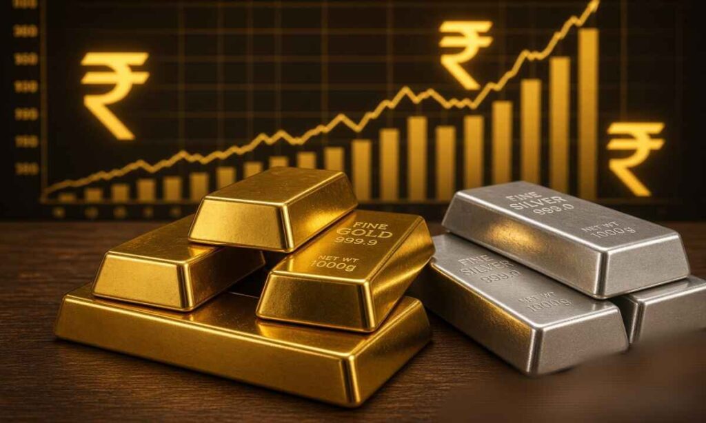 सोना ₹1.60 लाख पर पहुंचा, चांदी ₹2.50 लाख के करीब