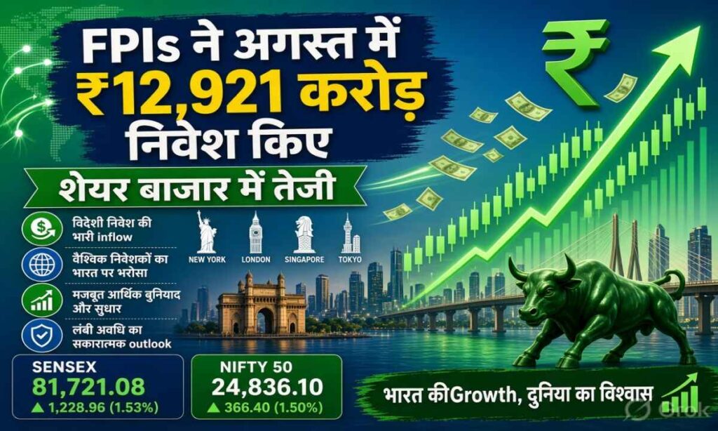 अगस्त के पहले हफ्ते में FPIs ने लगाए ₹12,921 करोड़