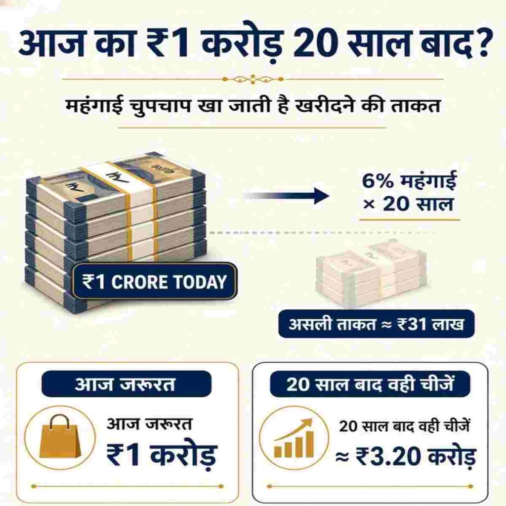 Inflation Erodes 1 Crore in 20 Years